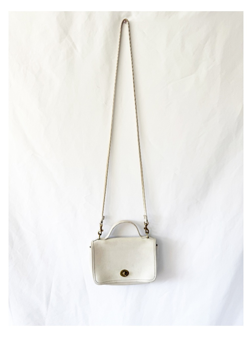 Vintage White Coach Bag
